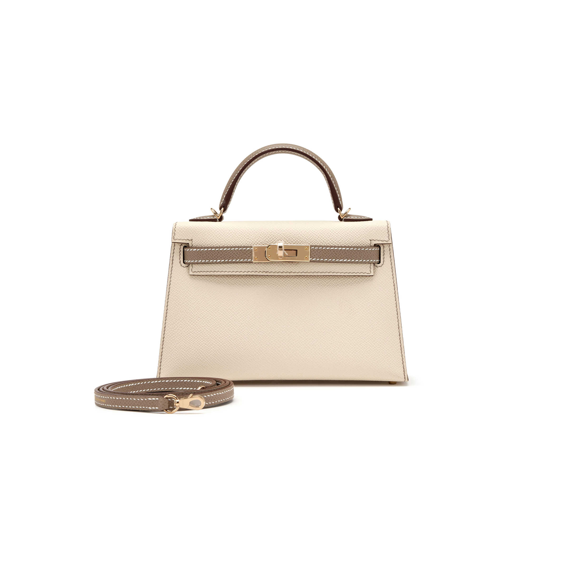 HERMÈS EPSOM MINI KELLY 20 PERMABRASS HARDWARE (19*12*5.5cm) 